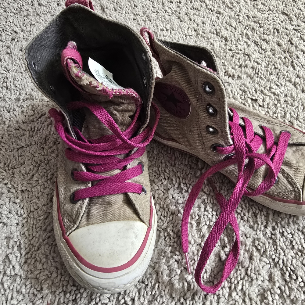 Converse Kids High-Tops with Pink Accents